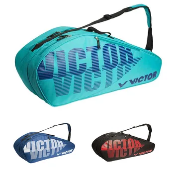 

Victor Badminton Bag Single Shoulder Racket Bags Can Hold 3-4 Pcs Badminton Rackets Multi-functional Fitness Accessories
