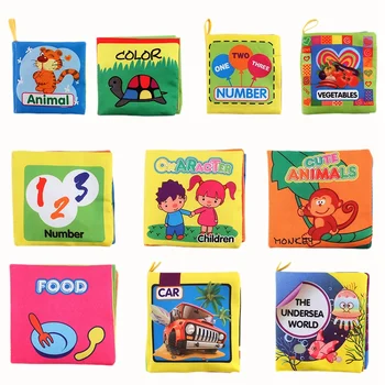 

10 Pcs Intelligence Development Cloth Fabric Cognize Book Educational Toy for Kid Baby