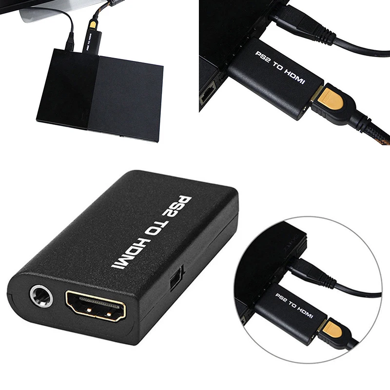 PS2 к HDMI аудио-видео кабель адаптеры AV преобразователи Аудио выход для HDTV