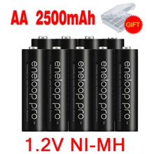 Оригинальная батарея Pro AA 2500mAh 1,2 V Ni-MH игрушка-фонарик для камеры предварительно заряженные аккумуляторы