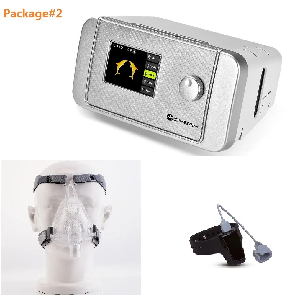 MOYEAH Sleep Apnea BiPAP медицинская машина Авто bi-уровень CPAP оборудование для пациента ОСА с поддержкой сна часы Wifi Интернет - Цвет: Full Face Mask