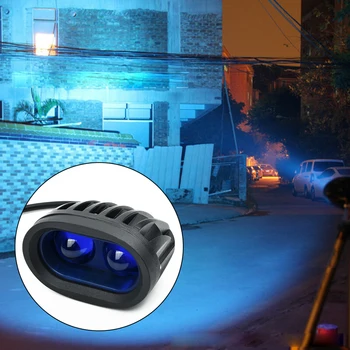 

20W 2-LED Forklift Truck Blue Warning Safety Work Spot Driving Light Blue 12V