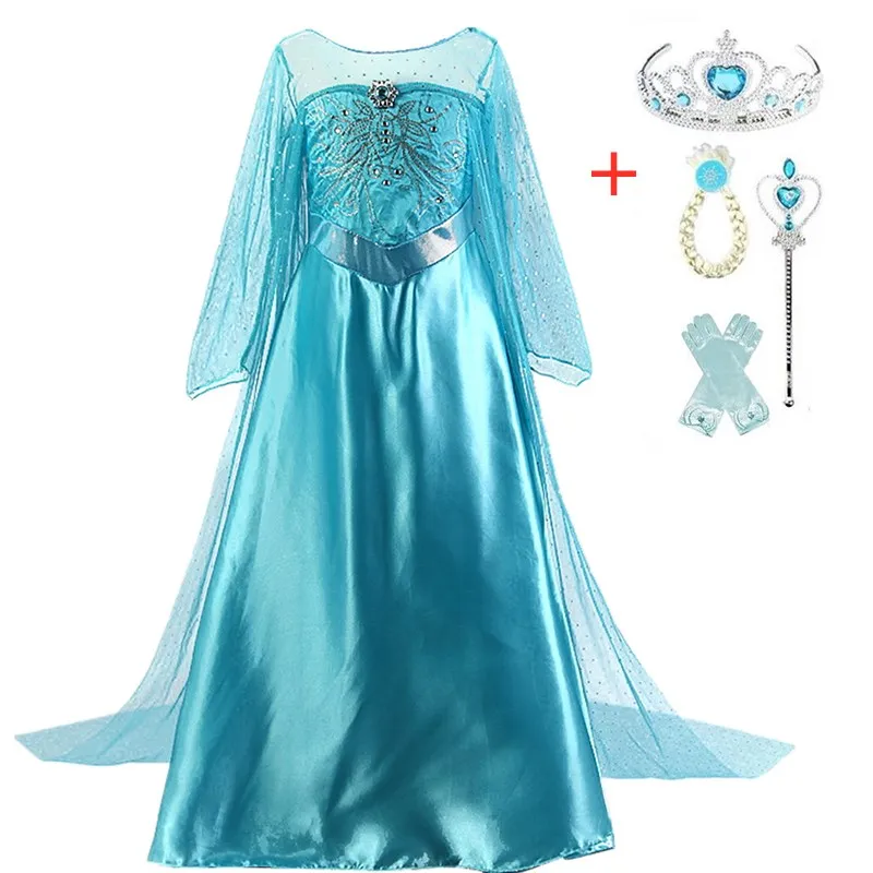 Fancy Halloween Carnival Dress Anna Elsa Princess For Girls Elza Up Costumes Kids Children Cosplay Party Clothes | Детская одежда и