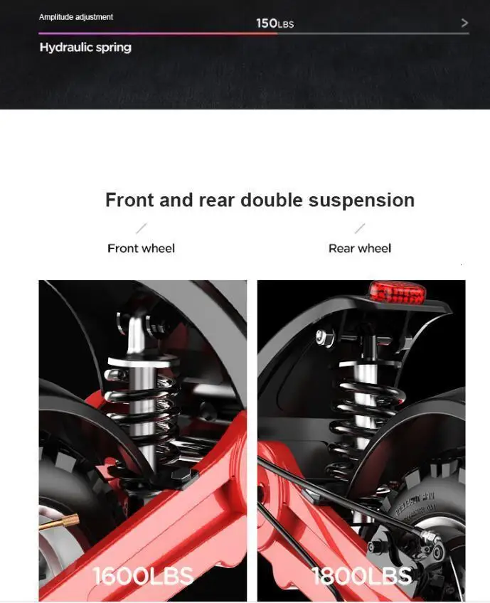 Foldable Electric Skateboard Two Wheels Electric Scooters Off Road Single Drive 500W 48V 35KMH Powerful Electric Bike (11)