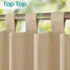 Outdoor Blackout Curtains, Waterproof Patio Drapes, Tab Top, Three Layers for Heat Insulation 3