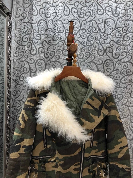 И осень-зима, новинка, Женское шерстяное разноцветное приталенное камуфляжное пальто с длинным рукавом, универсальное короткое пальто 1016