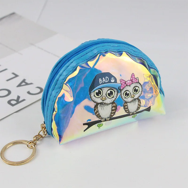 blue owl Красивый мультяшный кошелек ручной держатель для монет держатель для кредитных карт Органайзер C55 - Цвет: blue owl