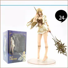 24CM épée peut être remplacé Figure d'anime lignée ciel 2 elfe femelle Mage PVC Action figurine Collection modèle jouets