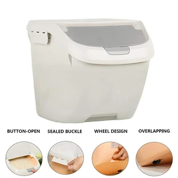

Rice Container Storage 10 KG/22 LBS, Cereal Containers with BPA Free Plastic and Airtight Design Suitable Gary