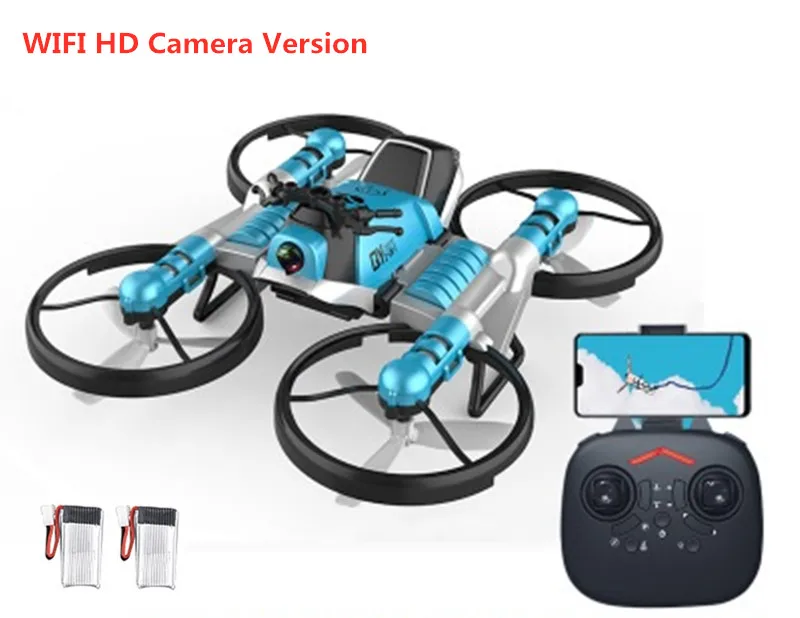 remote control flying helicopter New 2.4G 4-Axis Gyro RC Drone 3D Flip One Key Return Headless Mode RC Quadrocopter uav aircraft Motorcycle 2 in 1 rc Deformation remote control car helicopter RC Helicopters