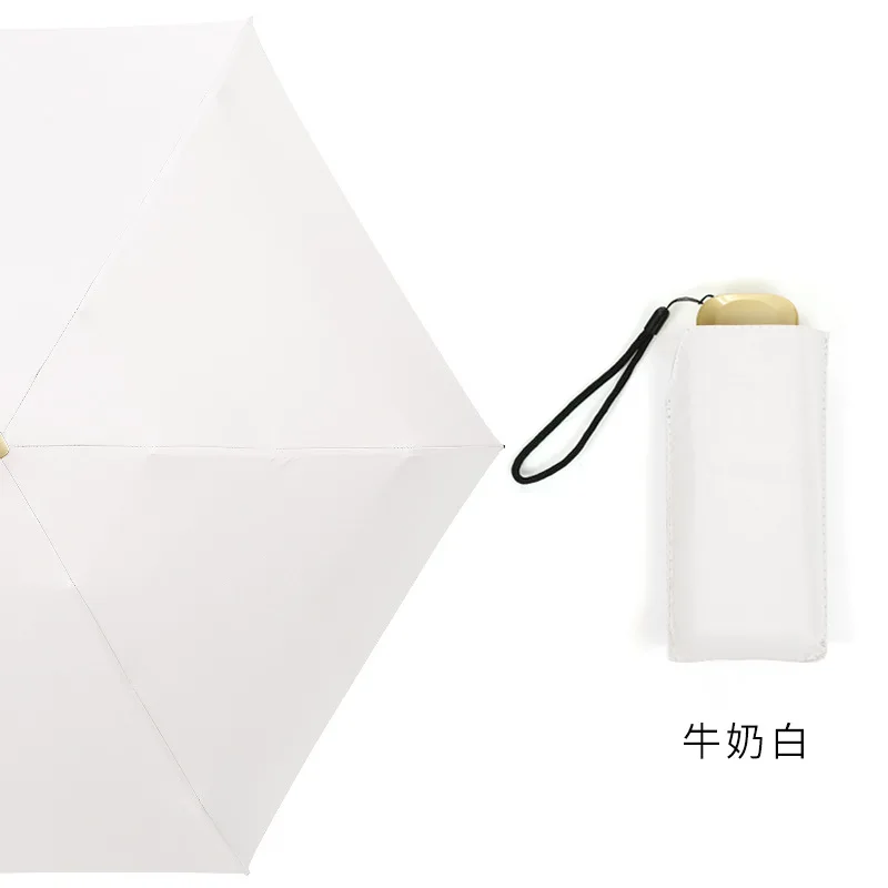 Flat Half off Parasol Women's Sun-resistant UV-Protection Parasol Hipster Umbrella Vinyl Rain Or Shine Dual Purpose Folding Umbr