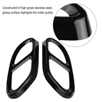 

Car Exhaust Pipe 1 Pair Stainless Steel Black Cover For Mercedes benz C-Class w205 Coupe 2015-2017 Portable
