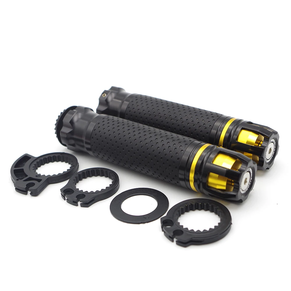Gold CNC Алюминиевые резиновые пористые резные мотоциклетные ручки для ducati diavel monster 1000 multistrada 1200 monster 600 - Цвет: Gold