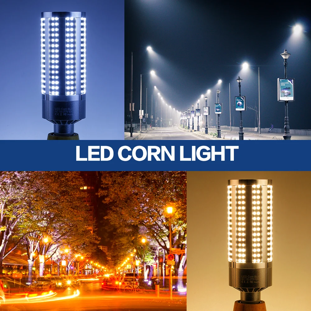 60W LED Bulb Corn Lamp E27 220V LED Corn Light Bulb 110V Lampada Led Bombillas 2835 Ampoule 85~265V Ultra Bright Warehouse Lamp
60W LED Bulb Corn Lamp E27 220V LED Corn Light Bulb 110V Lampada Led Bombillas 2835 Ampoule 85~265V Ultra Bright Warehouse Lamp
