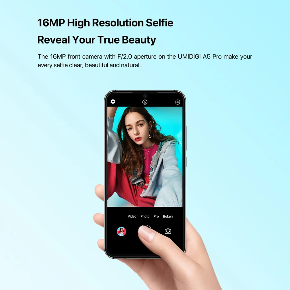 Global Version UMIDIGI A5 PRO16MP Triple Camera Android 9.0 Octa Core 6.3' FHD+ Waterdrop 4GB RAM 4G Celular 4150mAh Smartphone