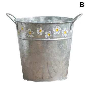 

Flower Iron Bucket Planter Pot Retro Hanging Barrel Buckets for Flower Plants WXV Sale