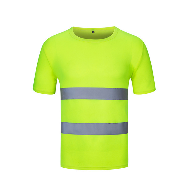 Reflective Shirts High Visibility Working T-shirt with Reflection Tapes Road Traffic Construction Security Tops Workwear