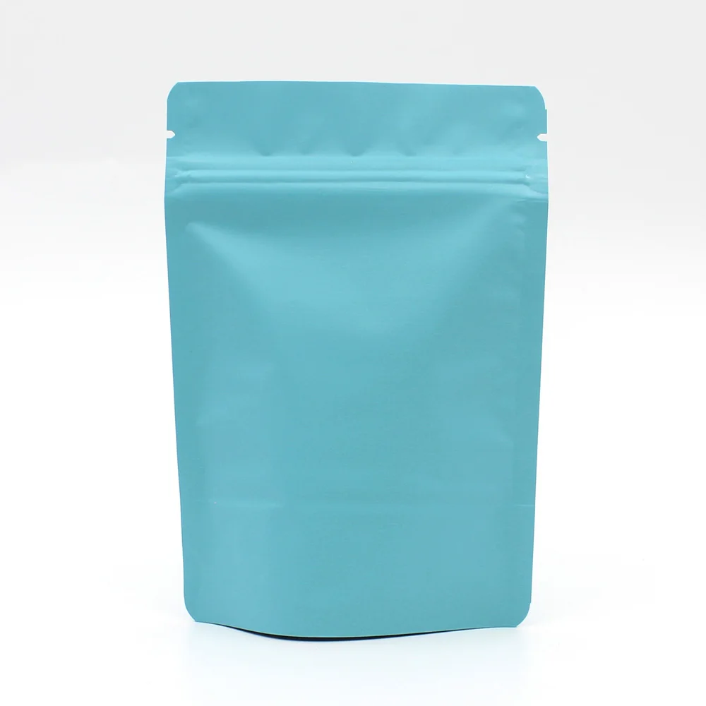 Blue Zip Bags Различные размеры матовый черный позолоченная алюминиевая фольга пластиковый пакет для продуктов со струнным замком сумка для хранения тепла герметичный стоячий, на молнии замок на сумку мешки 50 шт - Цвет: Blue Zip Bags