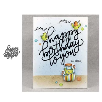 

JC Happy Birthday to You Metal Cutting Dies Scrapbooking Phrase Letters Craft Die Cut Stencil Card Make Mould Sheet Decoration