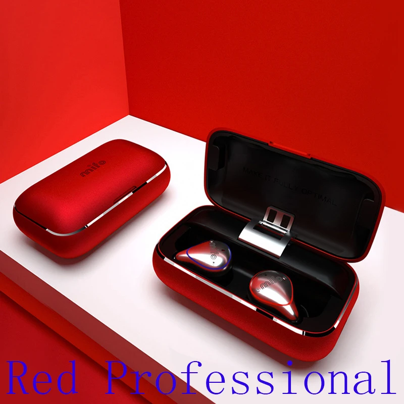 Red professional O5 TWS Noise Cancelling Best HiFi Headphones For Gaming Waterproof Walkman Metal Earbuds Modern Portable HiFi Elite Headphones - Цвет: Red professional