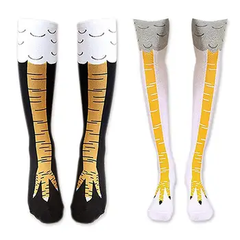 

Women Stockings Chicken Legs Print High Over The Knee Stockings Winter Warm Stretch Long Stockings Women's Sexy Stockings