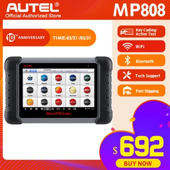 

Autel MaxiPRO MP808 OBD2 Scanner OBD Diagnostic Tool Active Test OBDII Automotive Tool Key Coding PK Autell AP200 MK808 DS808