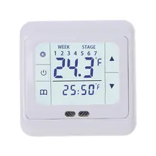 Thermoregulator Touch Screen Heating Thermostat for Warm Floor,Electric Heating System Temperature Controller With Kid Lock 600w 32m twin core heating cable for power saving soil heating protection system wholesale hc2 18 600