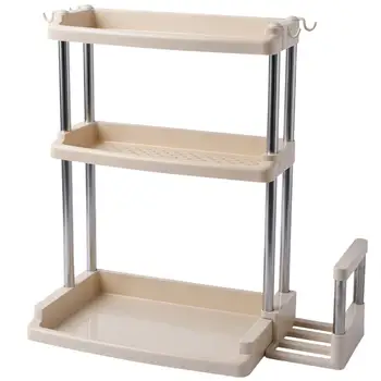 

1pc Three Layers Multifunctional Bathroom Storage Rack Kitchen Seasoning Stand Holder Organizer