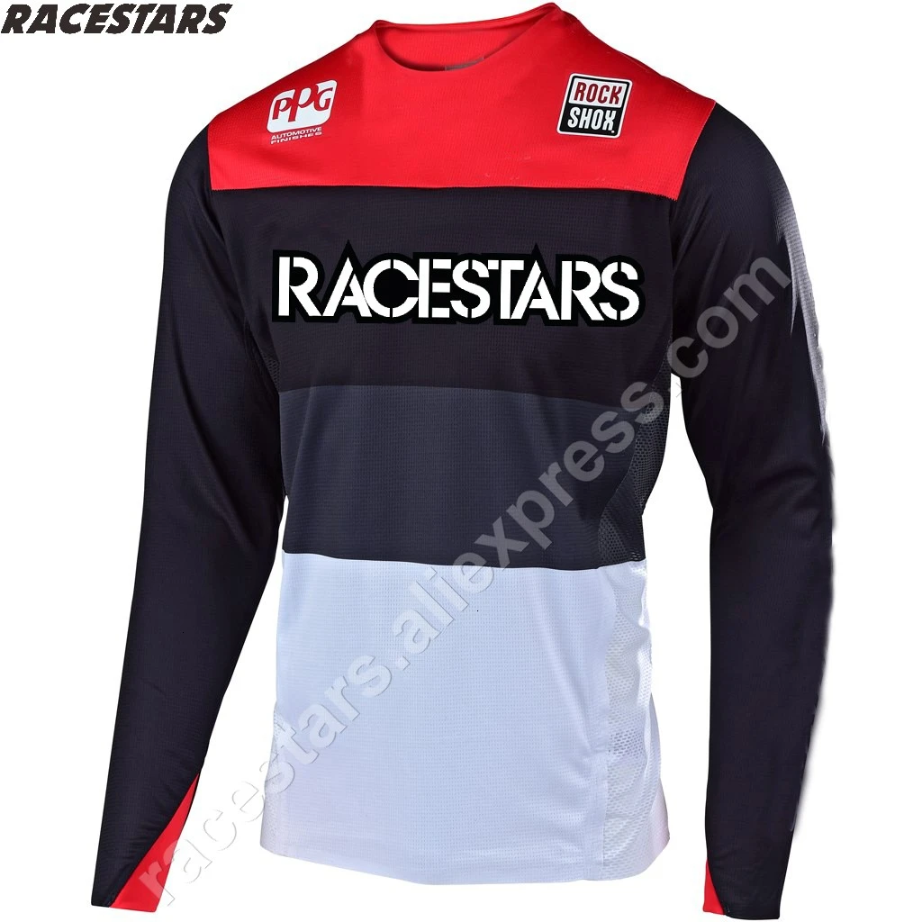 6 RACESTARS, майка для мотокросса, для спуска на гору, для квадроцикла, Camiseta Ropa MTB, с длинным рукавом, для езды на мотоцикле - Цвет: 6