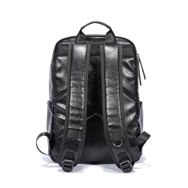 

2018 Spring New Style Pu Men And Women Business Casual Briefcase Backpack Large Capacity Waterproof Backpack