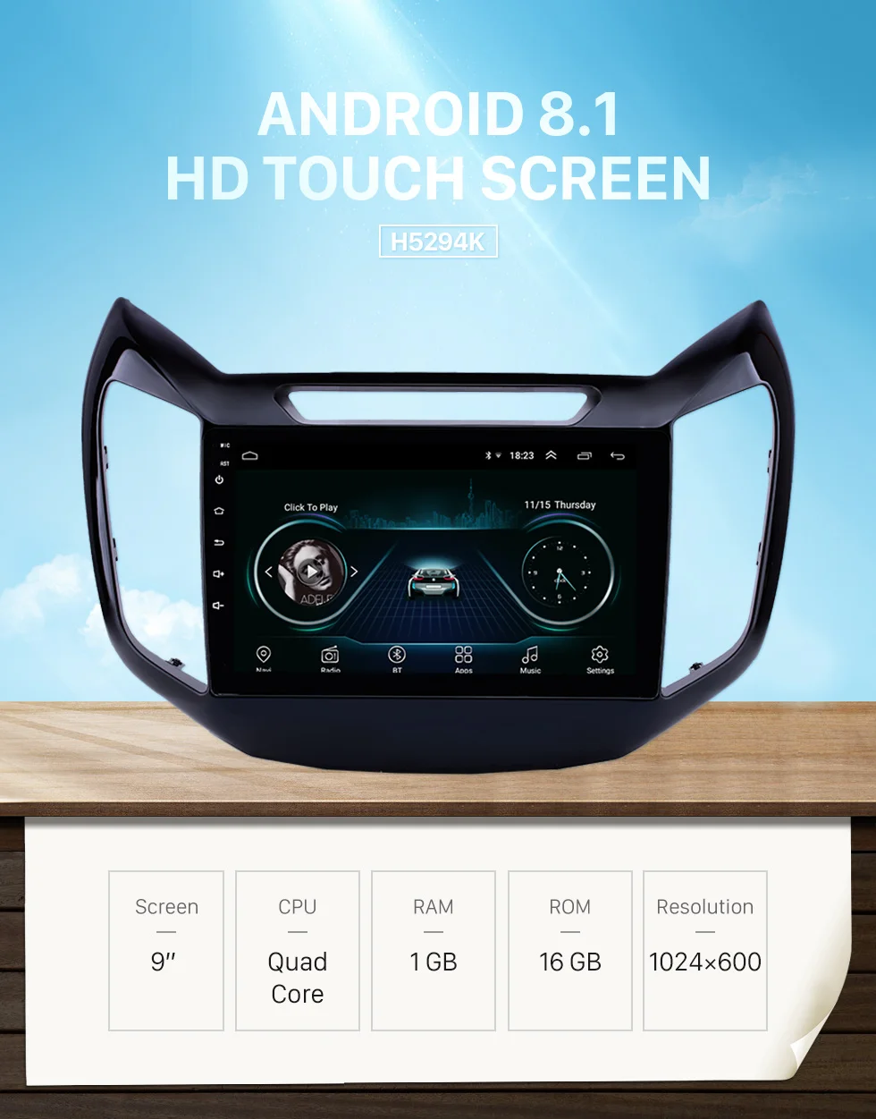 Seicane Android 8,1 9 дюймов 2.5D экран gps навигация Радио для Changan EADO с wifi USB поддержка Carplay SWC DAB+ DVR