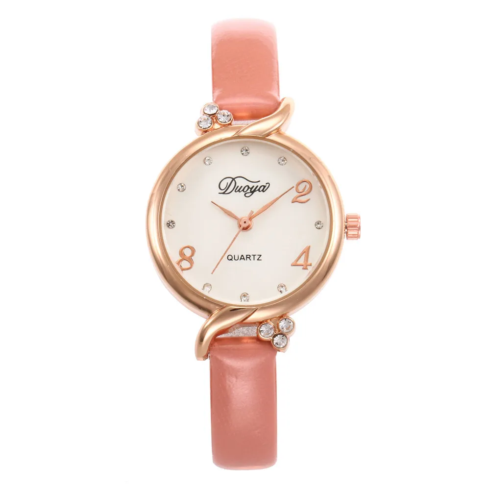 Женские кварцевые часы montre femme тонкие маленькие и нежные с кожаным ремешком для