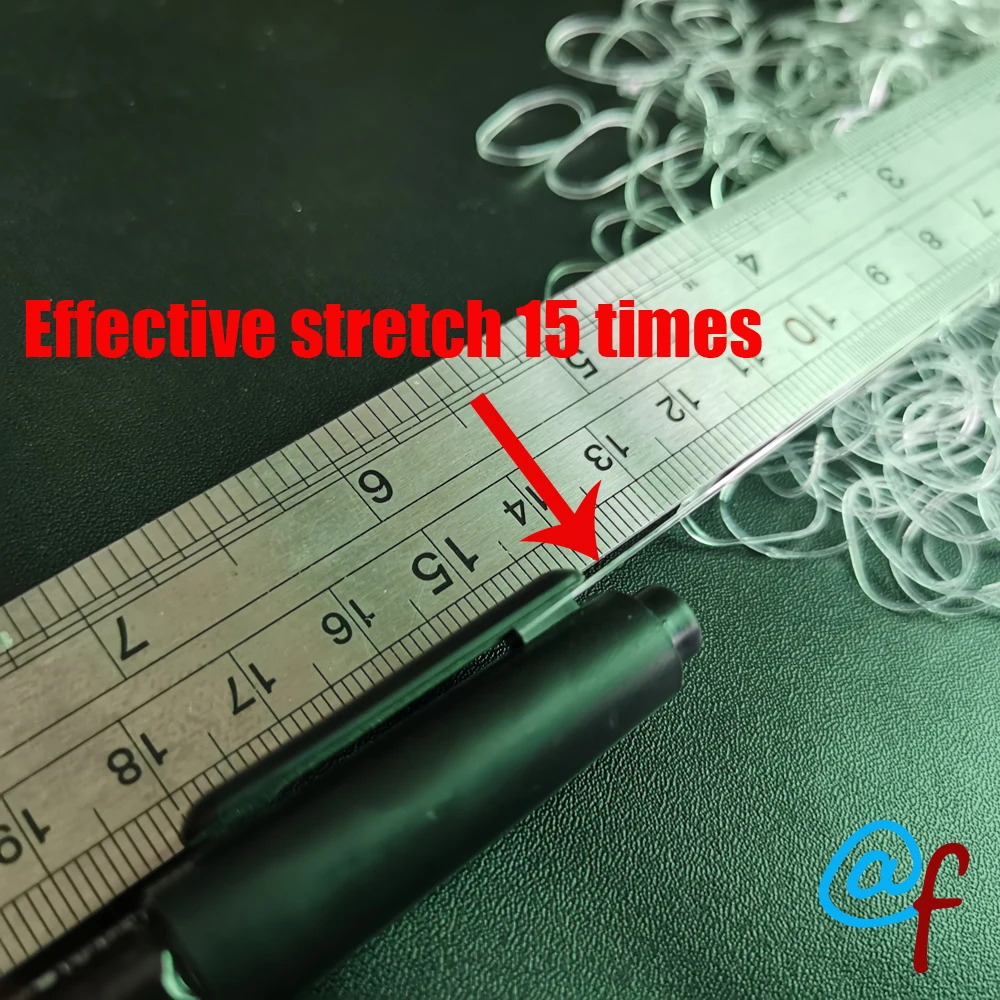 Прозрачная эластичная канатная Резиновая лента для волос 100 шт. 1 5 см кукольных