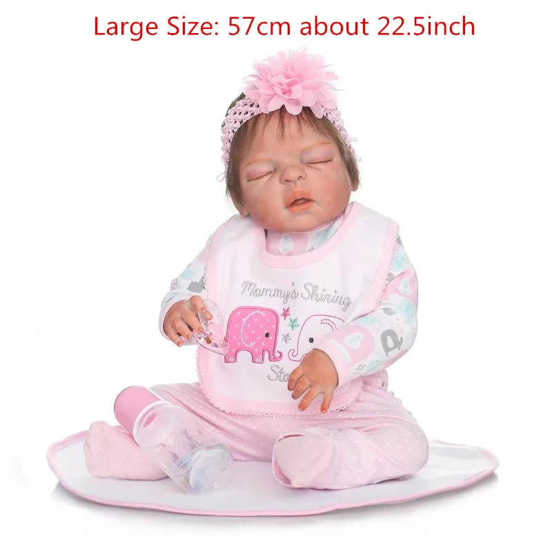 22,5 ''дюйма 57 см Симпатичные Reborn Baby Doll игрушечный олень, детский приятель кукла мягкая силиконовая виниловая реальные сенсорные игрушки 19 дюймов Детские куклы игрушки для детей, подарок на день рождения