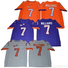 Мужская майка для колледжа Вильямс 7 Джерси-белый фиолетовый оранжевый сшитые размеры S-3XL
