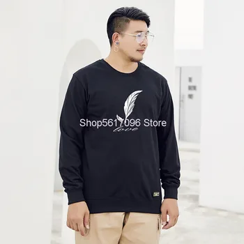 

Sweater Male Loose Big Size Autumn 200 Jin Fat Man Hip Hop Long Sleeve Trend Men Top