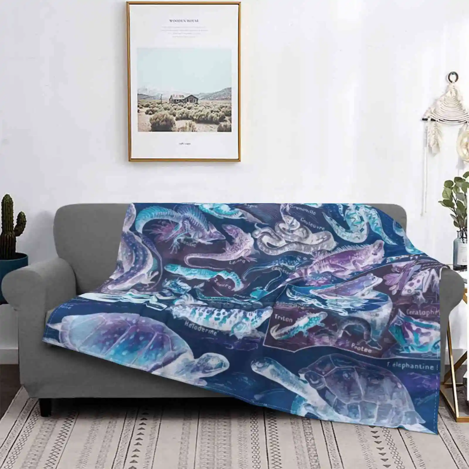 

Adolphe Millot Reptiles Pour Inverted Best Selling Room Household Flannel Blanket Adolphe Millot Reptiles Pour Inverted