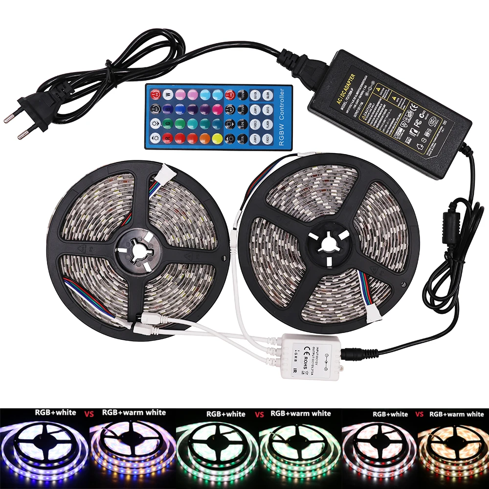 Светодиодная ленсветильник SMD 5050 RGB RGBW RGBWW 5 м гибкая светодиодная лента