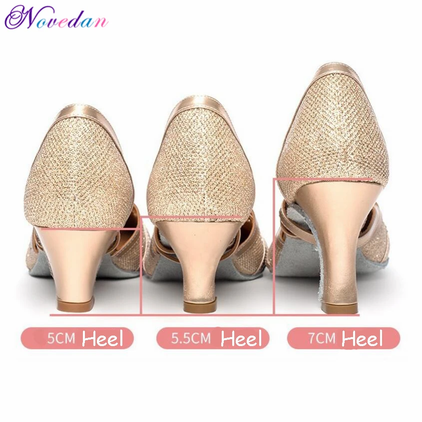 Dance Shoes Standard Ballroom Dance Shoes For Women Glitter Closed Toe Modern Dance Shoes Salsa Ballroom Tango Latin