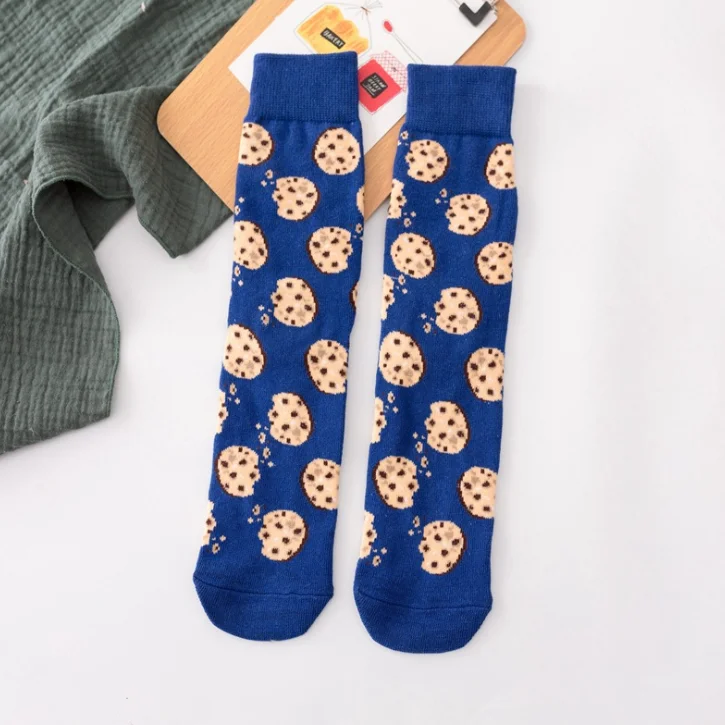 Новые модные женские носки, Забавные милые Мультяшные носки с фруктами, бананами, авокадо, лимоном, яйцом, пончиками, японские носки Harajuku для скейтборда, Размеры 35-40