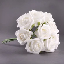 20 шт латексные Свадебные букеты розы белые