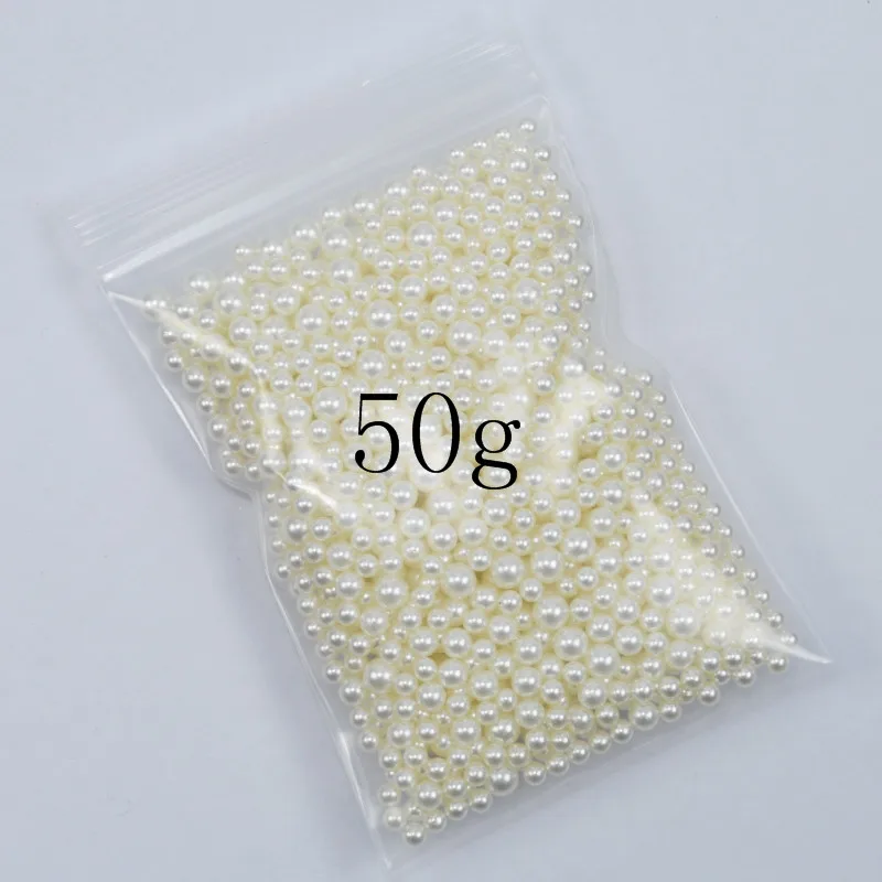 color8-50g 2-5 мм 50 г/10 г жемчуг смешанный размер цвет 12 дизайн круглый шар 3D жемчуг стразы для украшения ногтей аксессуары для ногтей камень - Цвет: color8-50g
