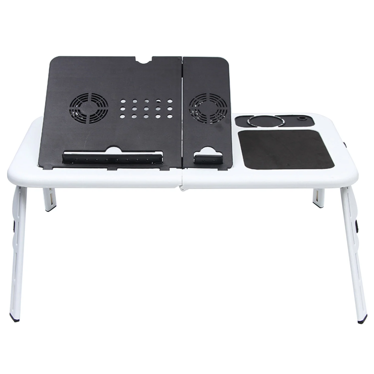 Bandeja de Cama Suporte de Mesa Estação de Trabalho com 2 Besegad Dobrável Ajustável Mesa Portátil Usb Notebook pc Ventiladores Laptop Suporte Vertical - Imagem 5