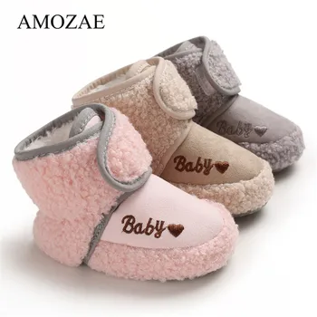 

2020 New Autumn Winter Infant Baby Boys Girls Boot Lovely Love Letter Pattern Plush Velvet Comfortable High Quality Warm Boots