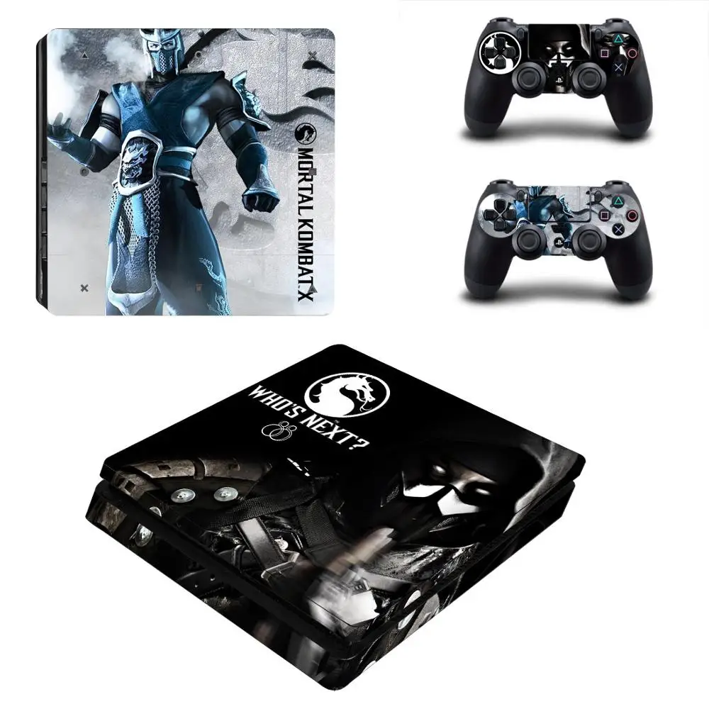 PS4 тонкие наклейки mutal Kombat X Play станция 4 Тонкая наклейка для кожи Стикеры для playstation 4 тонкая консоль и контроллер - Цвет: YSP4S-2101