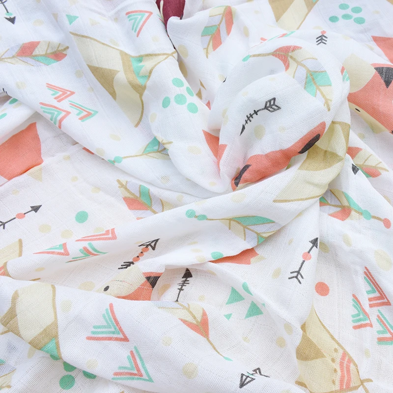 70%Bamboo Fiber 30%Cotton Baby Swaddle Bedding Infant Blanket Wrap Gauze Muslin Blankets Soft Breathable For Newborn 120x120CM 3