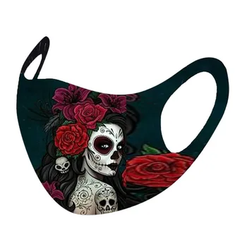 

1pc Breathable Face Mask With Filter Cotton Printing Reusable Washable Mask Face Mask Sunscreen Unisex Mouth Cover Mascarillas