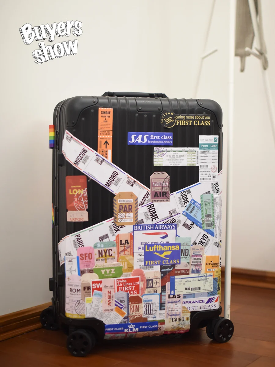 stickers] RIMOWA black sign sticker suitcase, notebook, guitar