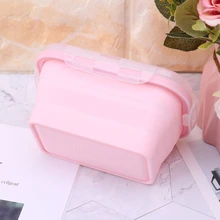 Силиконовая коробка для ланча Складная миска для ланча контейнер для хранения еды 72XF