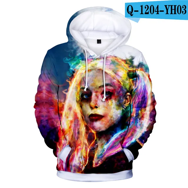 3D sweatshirts Хаха Джокер Мода 3D толстовки Хэллоуин сумасшедшая пуловер хаха Джокер печати тренд толстовки Повседневная Уличная одежда - Цвет: 3D sweatshirts